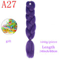MERISIHAIR Long Ombre Kanekalon Jumbo Synthetic Woven Hair Crochet Yellow Pink Purple Gray Hair Extension Oversized Tweezers