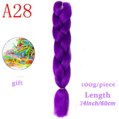 MERISIHAIR Long Ombre Kanekalon Jumbo Synthetic Woven Hair Crochet Yellow Pink Purple Gray Hair Extension Oversized Tweezers