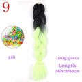 MERISIHAIR Long Ombre Kanekalon Jumbo Synthetic Woven Hair Crochet Yellow Pink Purple Gray Hair Extension Oversized Tweezers