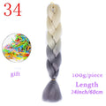 MERISIHAIR Long Ombre Kanekalon Jumbo Synthetic Woven Hair Crochet Yellow Pink Purple Gray Hair Extension Oversized Tweezers