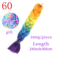 MISS WIG Jumb Braiding Synthetic Hair 88Colors Available 24Inch Crochet Blonde Hair For Women Extensions Jumbo Braids Hairstyles