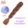 MISS WIG Jumb Braiding Synthetic Hair 88Colors Available 24Inch Crochet Blonde Hair For Women Extensions Jumbo Braids Hairstyles