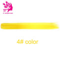 Colored synthetic hair extensions clips in one piece Ombre fake purple  long straight rainbow hair pieces dream ice's
