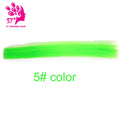 Colored synthetic hair extensions clips in one piece Ombre fake purple  long straight rainbow hair pieces dream ice's