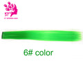 Colored synthetic hair extensions clips in one piece Ombre fake purple  long straight rainbow hair pieces dream ice's