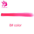 Colored synthetic hair extensions clips in one piece Ombre fake purple  long straight rainbow hair pieces dream ice's