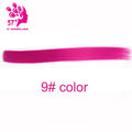 Colored synthetic hair extensions clips in one piece Ombre fake purple  long straight rainbow hair pieces dream ice's