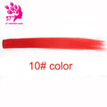 Colored synthetic hair extensions clips in one piece Ombre fake purple  long straight rainbow hair pieces dream ice's