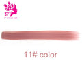 Colored synthetic hair extensions clips in one piece Ombre fake purple  long straight rainbow hair pieces dream ice's