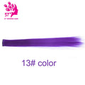 Colored synthetic hair extensions clips in one piece Ombre fake purple  long straight rainbow hair pieces dream ice's