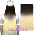 TOPREETY Heat Resistant B5 Synthetic Fiber 24" 60cm 120gr Straight 5 clips on clip in hair Extensions 90 colors available