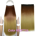TOPREETY Heat Resistant B5 Synthetic Fiber 24" 60cm 120gr Straight 5 clips on clip in hair Extensions 90 colors available