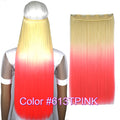 TOPREETY Heat Resistant B5 Synthetic Fiber 24" 60cm 120gr Straight 5 clips on clip in hair Extensions 90 colors available