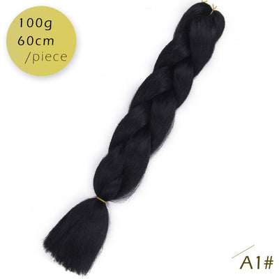 Spring sunshine 1 5PCS 24inch Jumbo Braid Hair Yaki Soft Hair Ombre Crochet Braiding Synthetic Hair Extension For Braids Pink