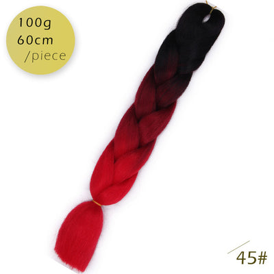 Spring sunshine 1 5PCS 24inch Jumbo Braid Hair Yaki Soft Hair Ombre Crochet Braiding Synthetic Hair Extension For Braids Pink