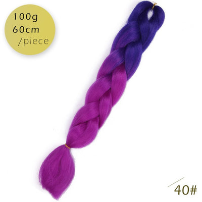 Spring sunshine 1 5PCS 24inch Jumbo Braid Hair Yaki Soft Hair Ombre Crochet Braiding Synthetic Hair Extension For Braids Pink