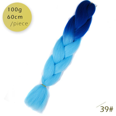 Spring sunshine 1 5PCS 24inch Jumbo Braid Hair Yaki Soft Hair Ombre Crochet Braiding Synthetic Hair Extension For Braids Pink