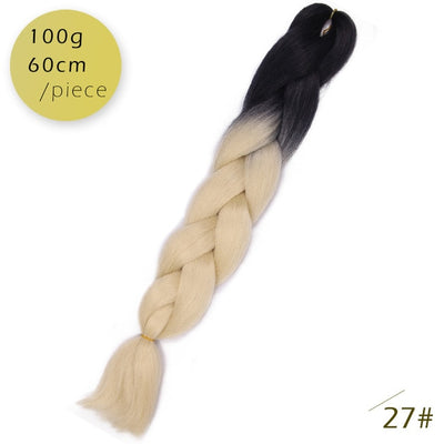 Spring sunshine 1 5PCS 24inch Jumbo Braid Hair Yaki Soft Hair Ombre Crochet Braiding Synthetic Hair Extension For Braids Pink