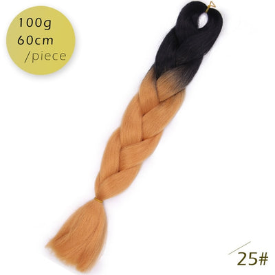 Spring sunshine 1 5PCS 24inch Jumbo Braid Hair Yaki Soft Hair Ombre Crochet Braiding Synthetic Hair Extension For Braids Pink