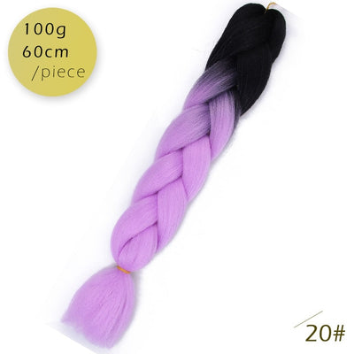 Spring sunshine 1 5PCS 24inch Jumbo Braid Hair Yaki Soft Hair Ombre Crochet Braiding Synthetic Hair Extension For Braids Pink