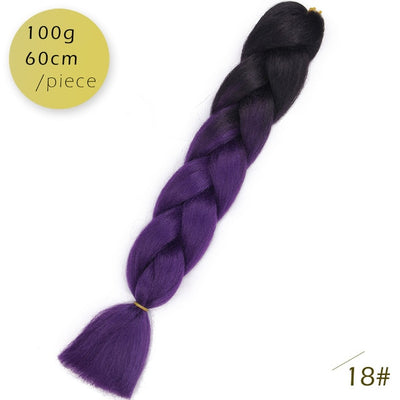 Spring sunshine 1 5PCS 24inch Jumbo Braid Hair Yaki Soft Hair Ombre Crochet Braiding Synthetic Hair Extension For Braids Pink