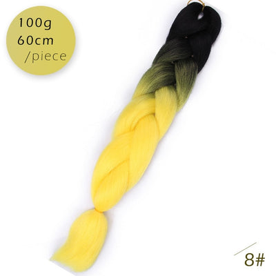 Spring sunshine 1 5PCS 24inch Jumbo Braid Hair Yaki Soft Hair Ombre Crochet Braiding Synthetic Hair Extension For Braids Pink