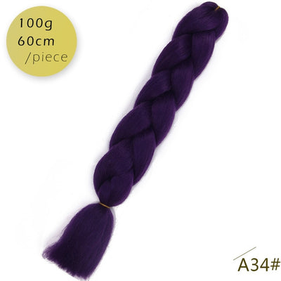 Spring sunshine 1 5PCS 24inch Jumbo Braid Hair Yaki Soft Hair Ombre Crochet Braiding Synthetic Hair Extension For Braids Pink