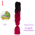 MERISIHAIR 24inch Ombre  Synthetic Crochet Hair Extensions Jumbo Braids Hairstyles Pink  Red Blue Braiding Hair