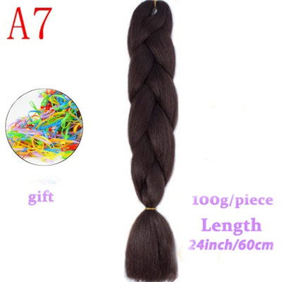 MERISIHAIR 24inch Ombre  Synthetic Crochet Hair Extensions Jumbo Braids Hairstyles Pink  Red Blue Braiding Hair