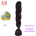 MERISIHAIR 24inch Ombre  Synthetic Crochet Hair Extensions Jumbo Braids Hairstyles Pink  Red Blue Braiding Hair