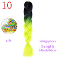 MERISIHAIR 24inch Ombre  Synthetic Crochet Hair Extensions Jumbo Braids Hairstyles Pink  Red Blue Braiding Hair