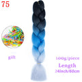 MERISIHAIR 24inch Ombre  Synthetic Crochet Hair Extensions Jumbo Braids Hairstyles Pink  Red Blue Braiding Hair