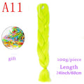 MERISIHAIR 24inch Ombre  Synthetic Crochet Hair Extensions Jumbo Braids Hairstyles Pink  Red Blue Braiding Hair