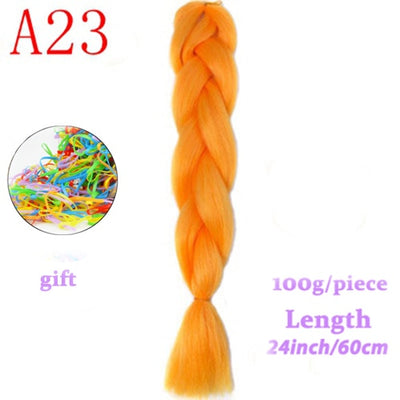 MERISIHAIR 24inch Ombre  Synthetic Crochet Hair Extensions Jumbo Braids Hairstyles Pink  Red Blue Braiding Hair