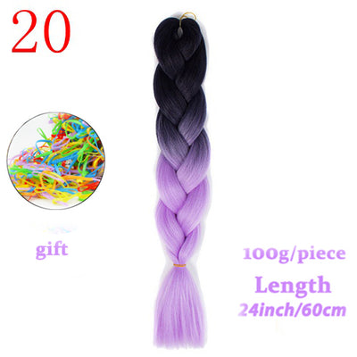 MERISIHAIR 24inch Ombre  Synthetic Crochet Hair Extensions Jumbo Braids Hairstyles Pink  Red Blue Braiding Hair