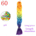 MERISIHAIR 24inch Ombre  Synthetic Crochet Hair Extensions Jumbo Braids Hairstyles Pink  Red Blue Braiding Hair