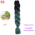 MERISIHAIR 24inch Ombre  Synthetic Crochet Hair Extensions Jumbo Braids Hairstyles Pink  Red Blue Braiding Hair