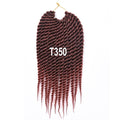AliRobam Havana Twist Braid Gray/brown/red Braiding Hair Crochet Braids Ombre Color Synthetic Hair Extensions 12 Roots/pack