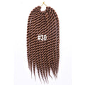 AliRobam Havana Twist Braid Gray/brown/red Braiding Hair Crochet Braids Ombre Color Synthetic Hair Extensions 12 Roots/pack