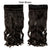 SNOILITE 17/24/27/29" Long Curly Synthetic Clip in one piece Hair Extensions Half Full Head Hairpiece with 5 clips Black Brown