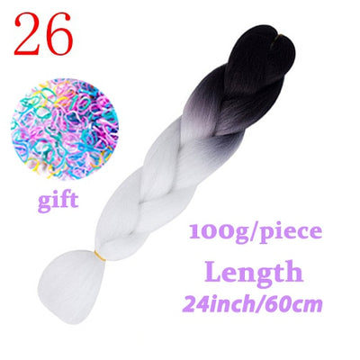 LISI HAIR Jumbo Braids Long Ombre Jumbo Synthetic Braiding Hair Crochet Blonde Pink Blue Grey Hair Extensions African Viscera
