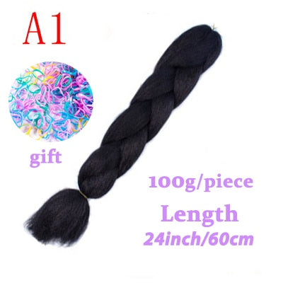 LISI HAIR Jumbo Braids Long Ombre Jumbo Synthetic Braiding Hair Crochet Blonde Pink Blue Grey Hair Extensions African Viscera