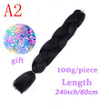 LISI HAIR Jumbo Braids Long Ombre Jumbo Synthetic Braiding Hair Crochet Blonde Pink Blue Grey Hair Extensions African Viscera