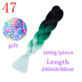 LISI HAIR Jumbo Braids Long Ombre Jumbo Synthetic Braiding Hair Crochet Blonde Pink Blue Grey Hair Extensions African Viscera