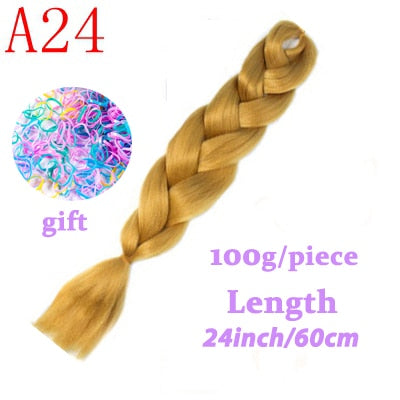 LISI HAIR Jumbo Braids Long Ombre Jumbo Synthetic Braiding Hair Crochet Blonde Pink Blue Grey Hair Extensions African Viscera