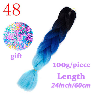 LISI HAIR Jumbo Braids Long Ombre Jumbo Synthetic Braiding Hair Crochet Blonde Pink Blue Grey Hair Extensions African Viscera