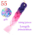 LISI HAIR Jumbo Braids Long Ombre Jumbo Synthetic Braiding Hair Crochet Blonde Pink Blue Grey Hair Extensions African Viscera