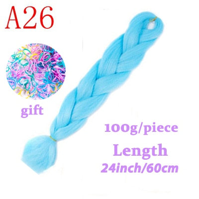 LISI HAIR Jumbo Braids Long Ombre Jumbo Synthetic Braiding Hair Crochet Blonde Pink Blue Grey Hair Extensions African Viscera