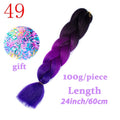 LISI HAIR Jumbo Braids Long Ombre Jumbo Synthetic Braiding Hair Crochet Blonde Pink Blue Grey Hair Extensions African Viscera