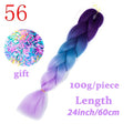 LISI HAIR Jumbo Braids Long Ombre Jumbo Synthetic Braiding Hair Crochet Blonde Pink Blue Grey Hair Extensions African Viscera